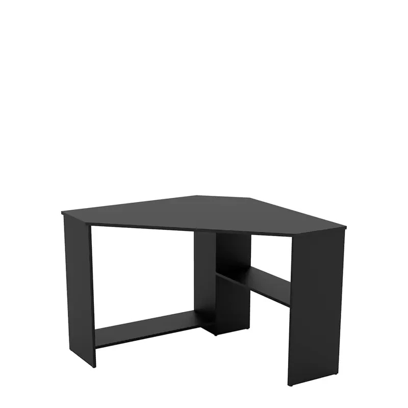 Biurko komputerowe narożne czarne RONELISE