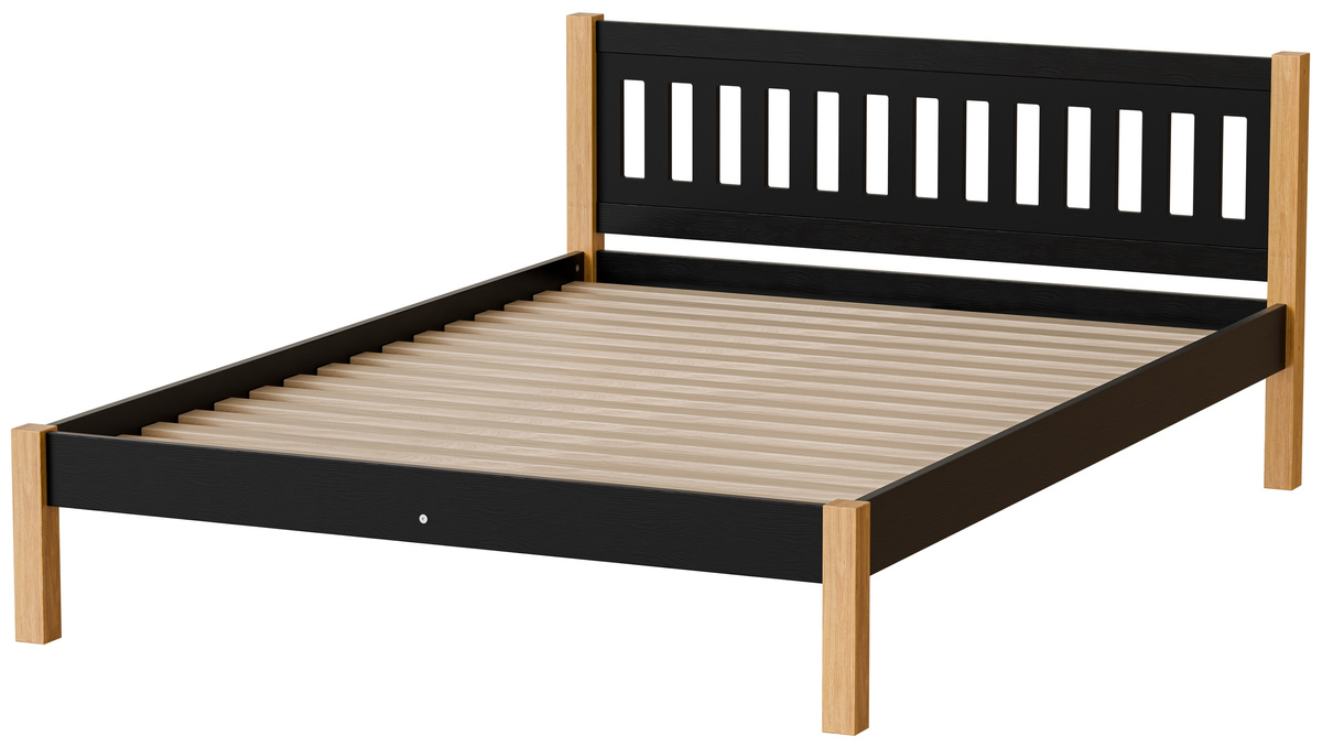 Nowoczesne łóżko drewniane 140x200 cm ze stelażem GALANT