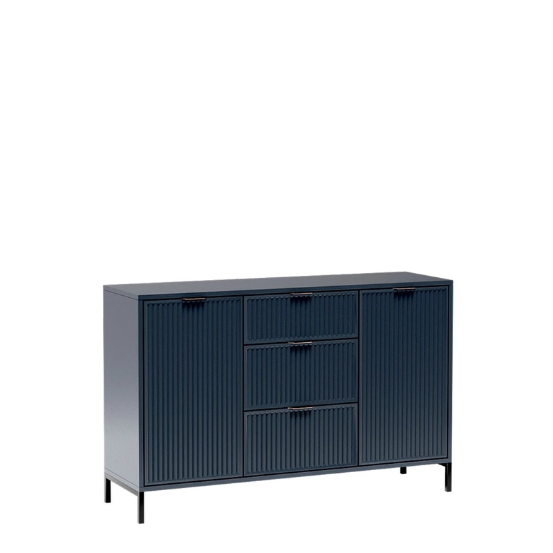 Nowoczesna komoda 135 cm drzwi szuflady półki LATINA