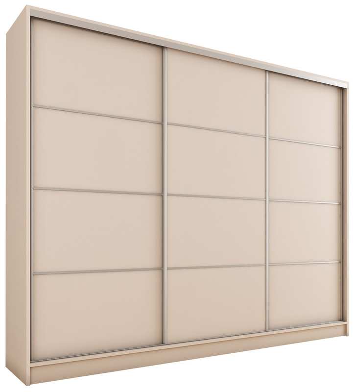 Duża nowoczesna szafa przesuwna 250 cm TOP beż