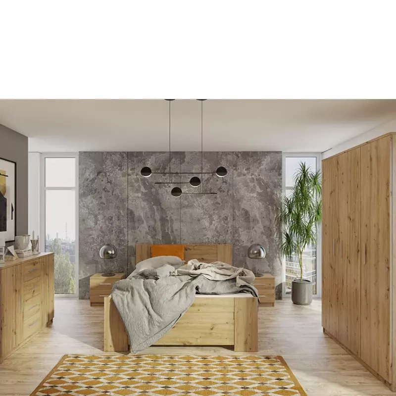 Zestaw mebli do sypialni dąb artisan BELLA 3