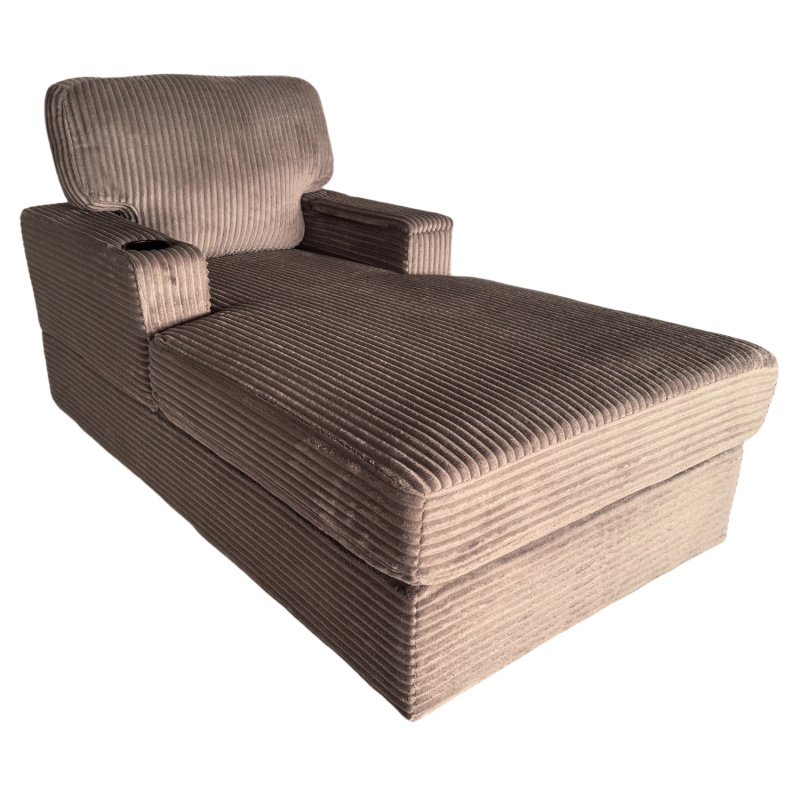 Fotel wypoczynkowy do salonu NUBEN sztruksowy beżowy