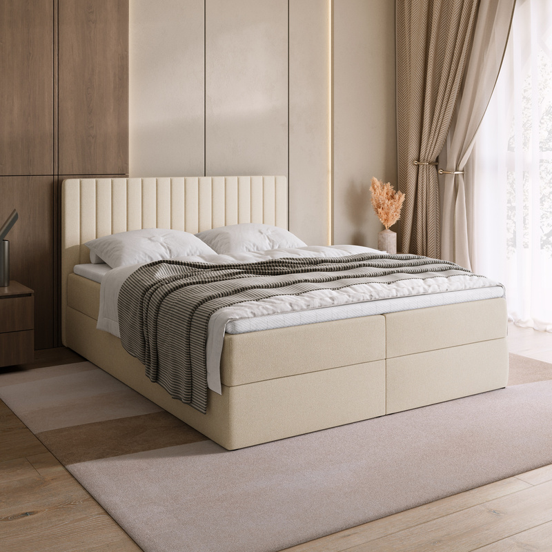 Łóżko kontynentalne 140x200 cm z pojemnikiem DREAM