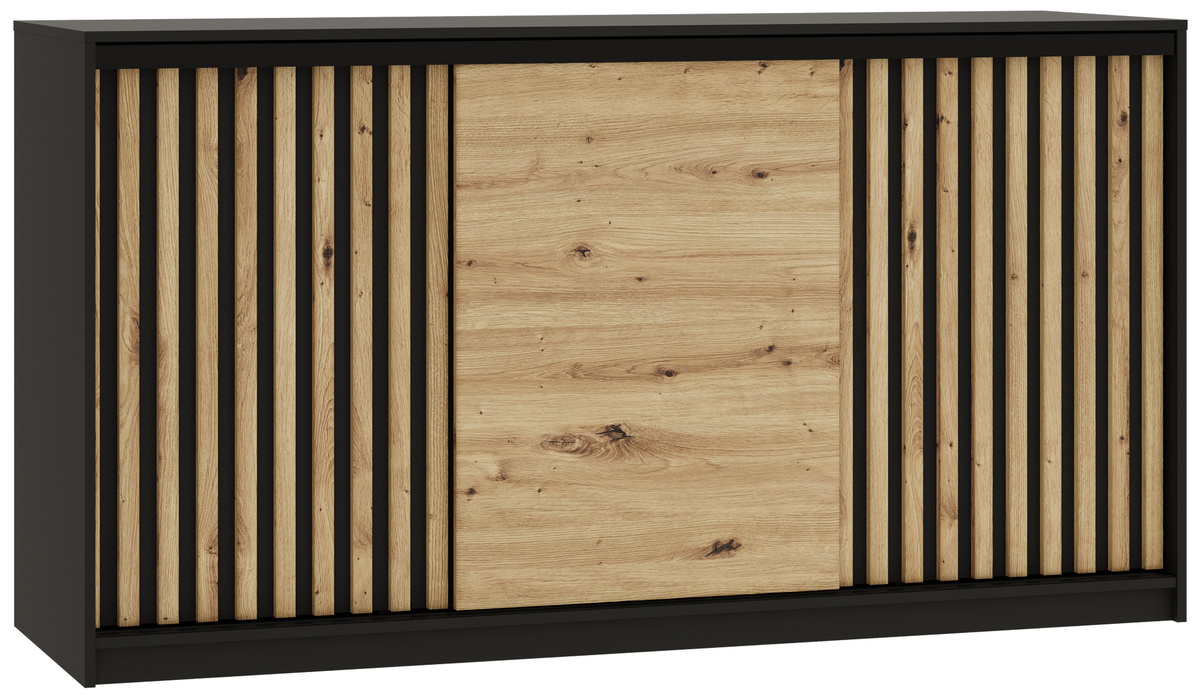 Trzydrzwiowa komoda z szufladami do sypialni 180 cm LOFT