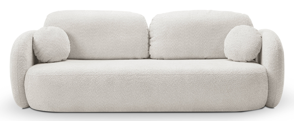 Szara kanapa z funkcją spania i pojemnikiem do salonu OMERO