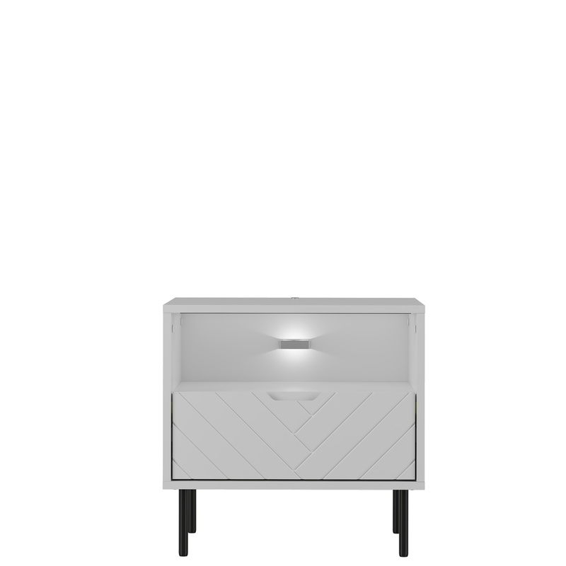 Szafka nocna z szufladą 52 cm do sypialni biała MIVIO