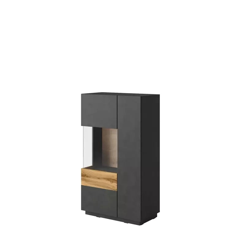 Komoda z witryną 80 cm lewostronna KOBE