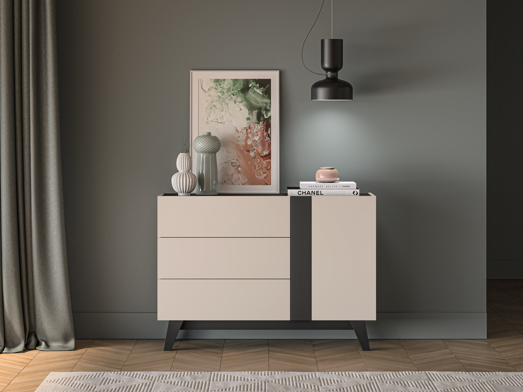 Młodzieżowa komoda 120 cm FERIO kompaktowa w stylu nowoczesnym