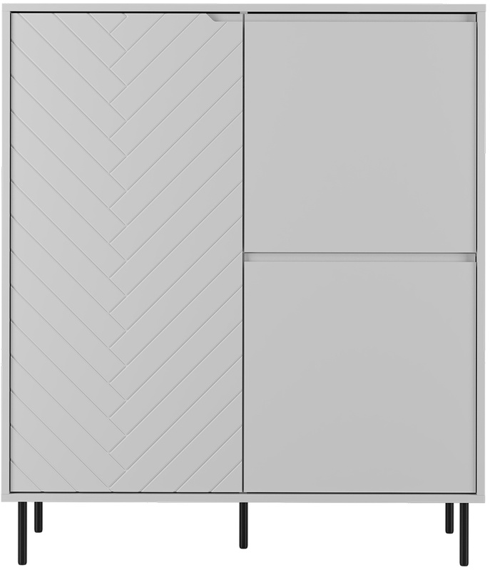 Komoda do salonu 102 cm dwudrzwiowa MIVIO biała