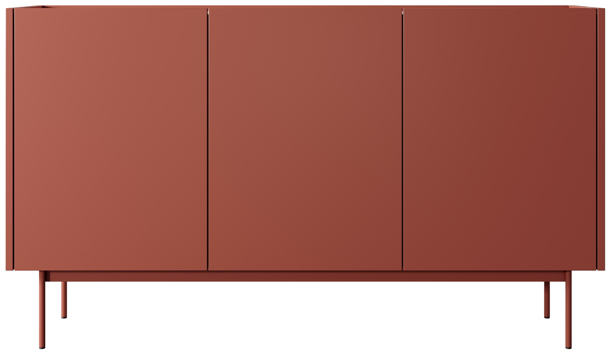 Trzydrzwiowa pojemna komoda do salonu 144 cm CRYSTAL