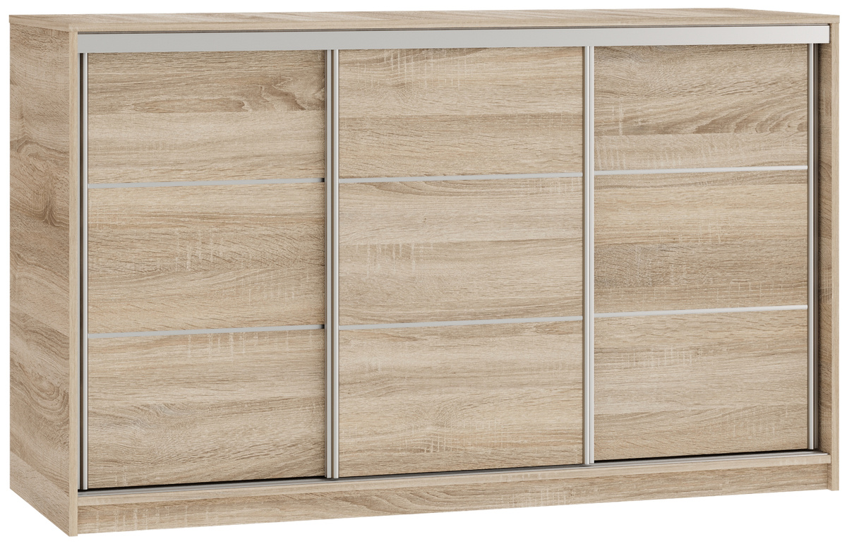 Komoda z szufladami i drążkami 160 cm TOP dąb sonoma