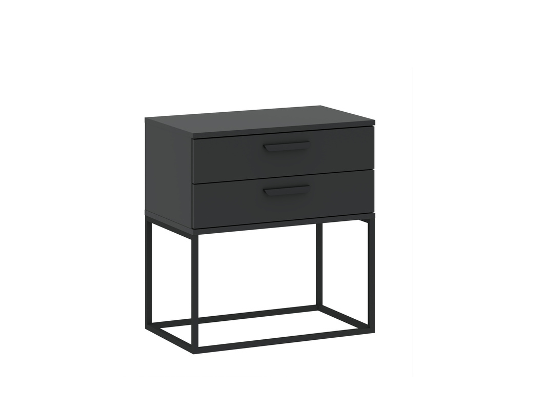Nowoczesna szafka nocna ze stelażem COTTA antracyt