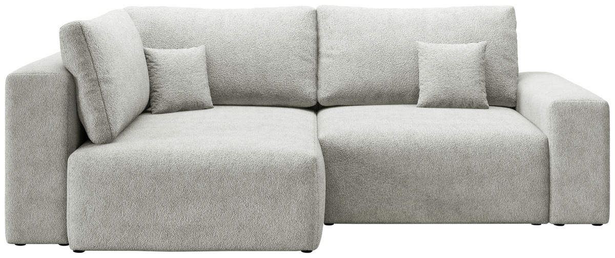 Nowoczesny narożnik do salonu z funkcją spania boucle CAMILO DUO