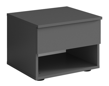 Grafitowa szafka nocna z szufladą FLORIS do sypialni