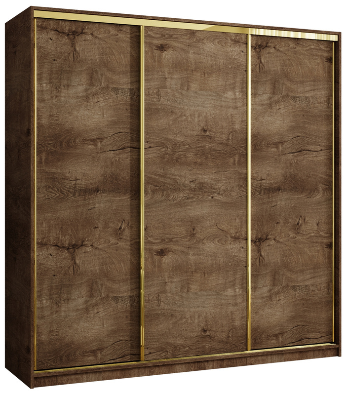 Trzydrzwiowa szafa przesuwna 200 cm do sypialni GOLD NEW