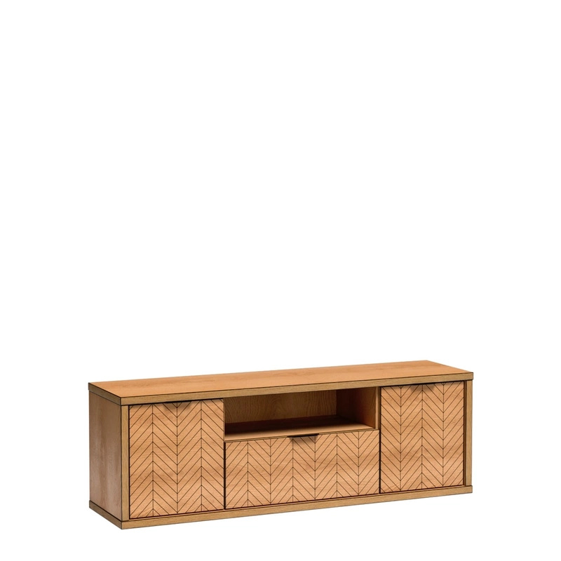 Szafka RTV duża z szufladą FONETTI dąb karmel