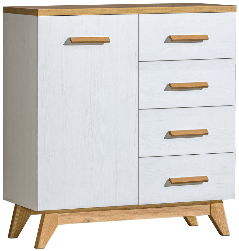 Skandynawska komoda z szufladami 85 cm SILVA