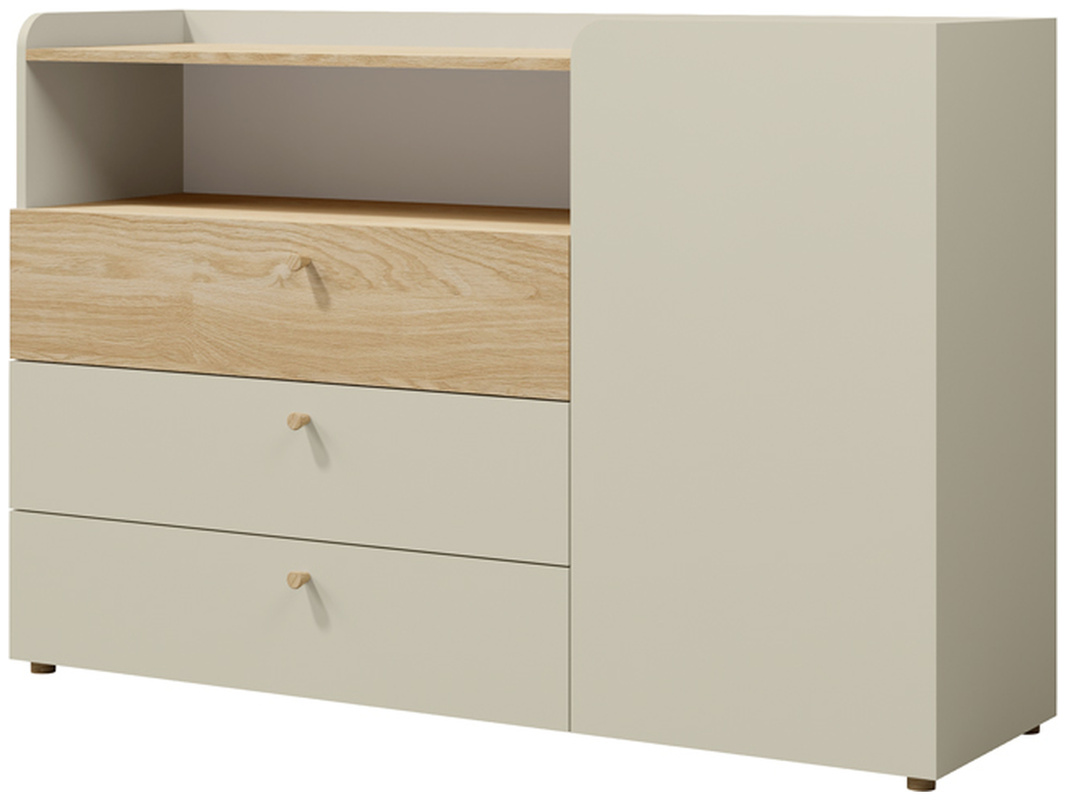 Komoda z szufladami i drzwiami do pokoju młodzieżowego 140 cm YOKO