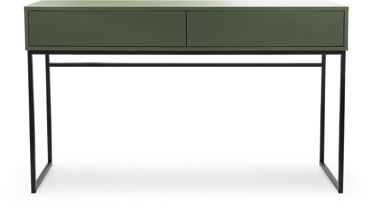 Toaletka do sypialni z szufladami 137 cm zielona GENEWA