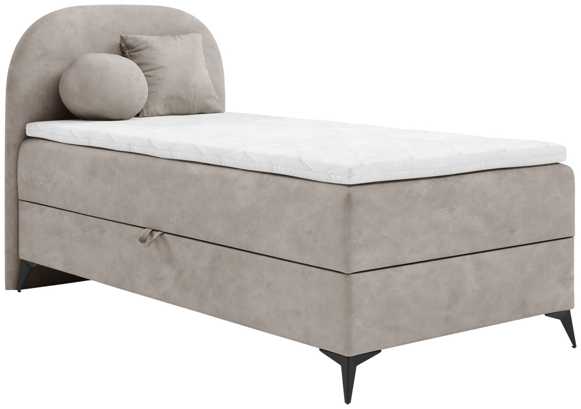 Dziecięce łóżko kontynentalne 90x200 cm tapicerowane SERENO