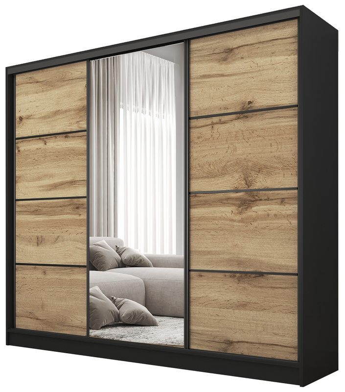 Nowoczesna szafa przesuwna z lustrem do sypialni 200 cm BEST