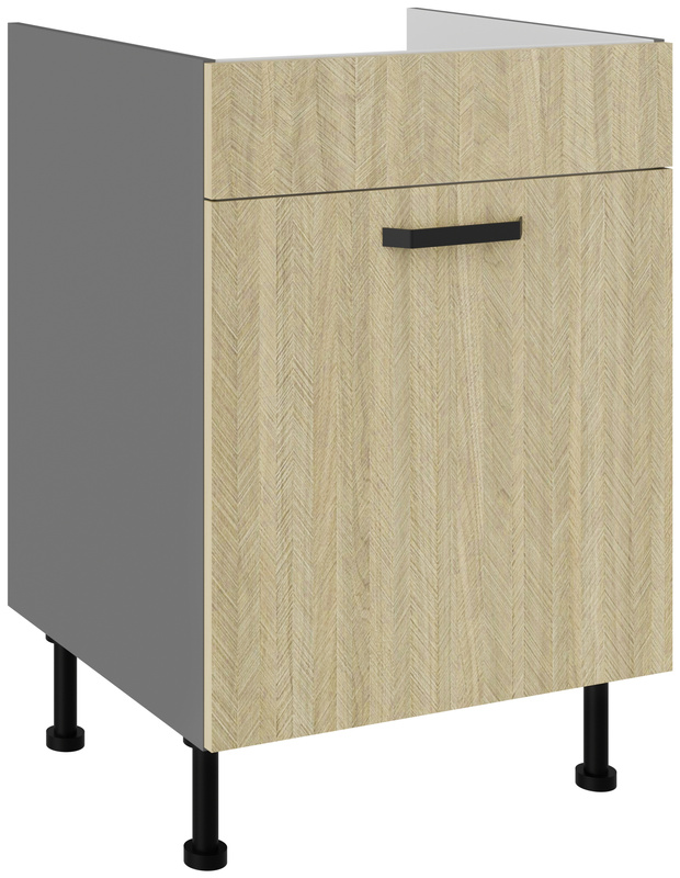 Szafka kuchenna pod zlewozmywak 60 cm SUNSHINE jodełka