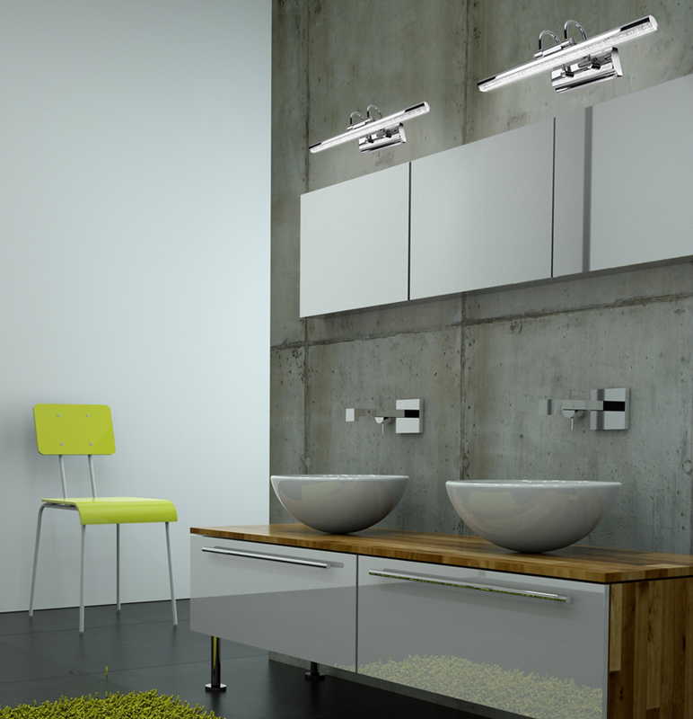 Srebrny kinkiet łazienkowy nad lustro LED 7W 6500K GIZEL metal