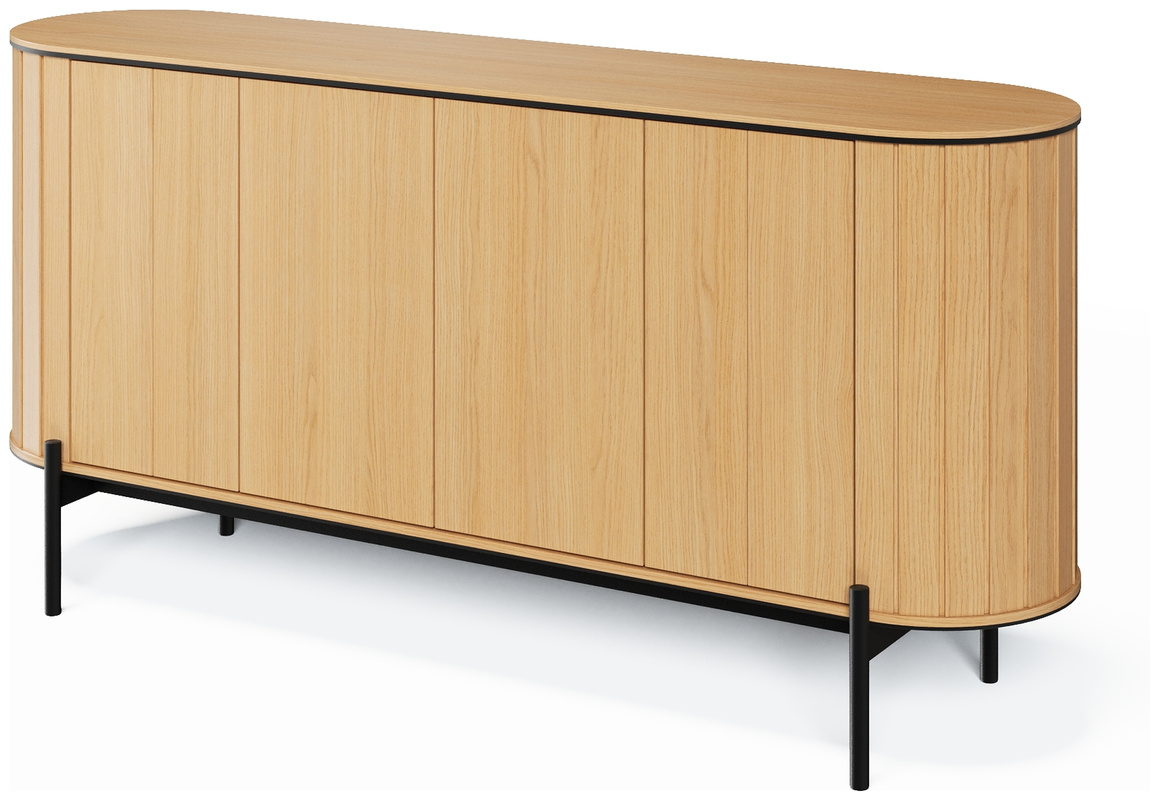 Szeroka komoda na nóżkach boho do salonu 168 cm ROTTO