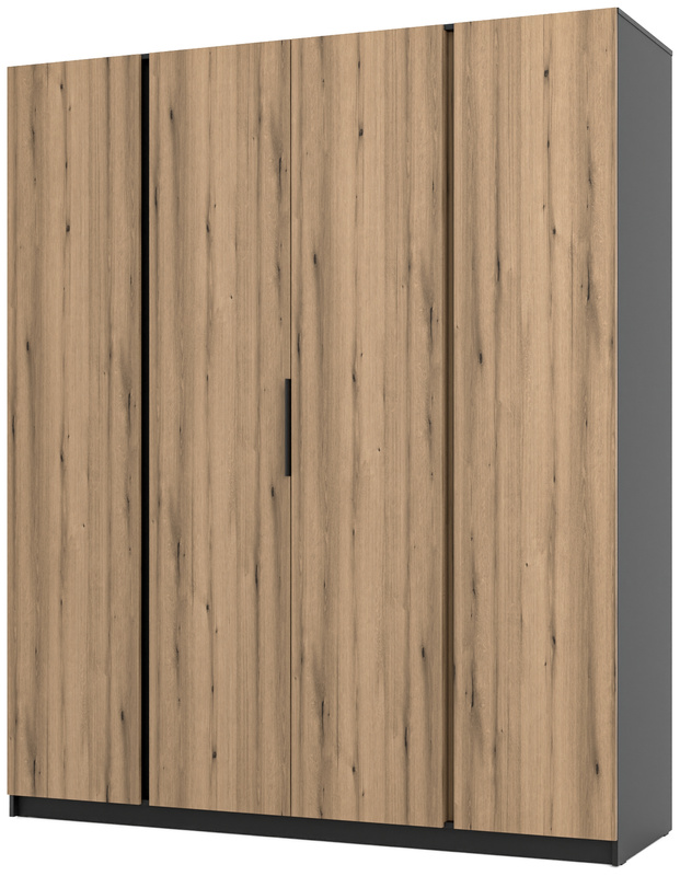 Czterodrzwiowa szafa w stylu loftowym 200 cm KARAT