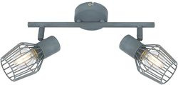 Szary kinkiet listwa 2xE14 nad lustro do łazienki VIKING metal