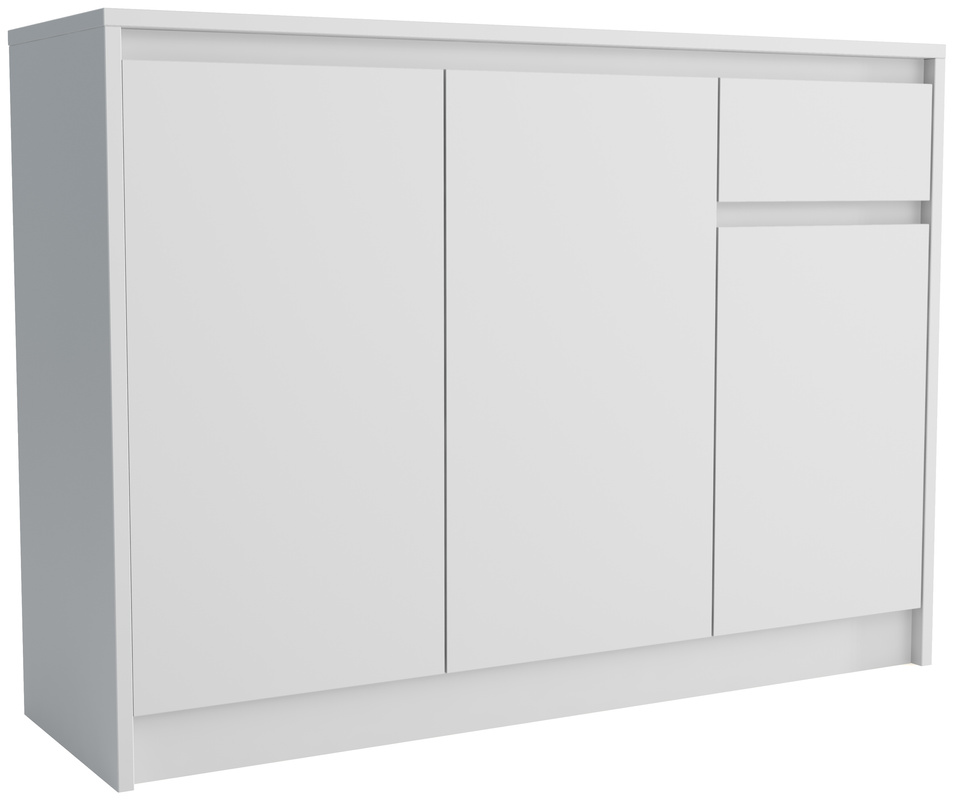 Trzydrzwiowa komoda z szufladą nowoczesna ARTEGO dąb sonoma