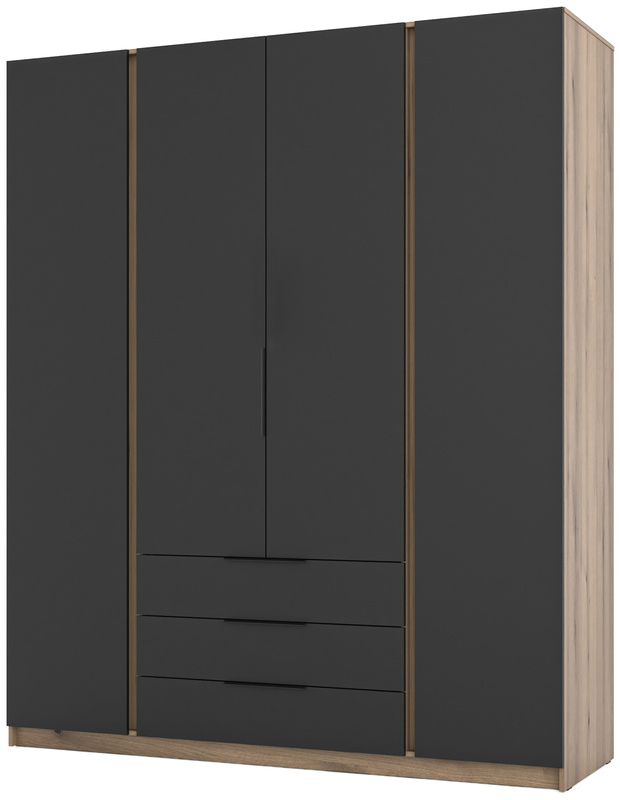 Szafa do sypialni z półkami i szufladami KARAT 200 cm