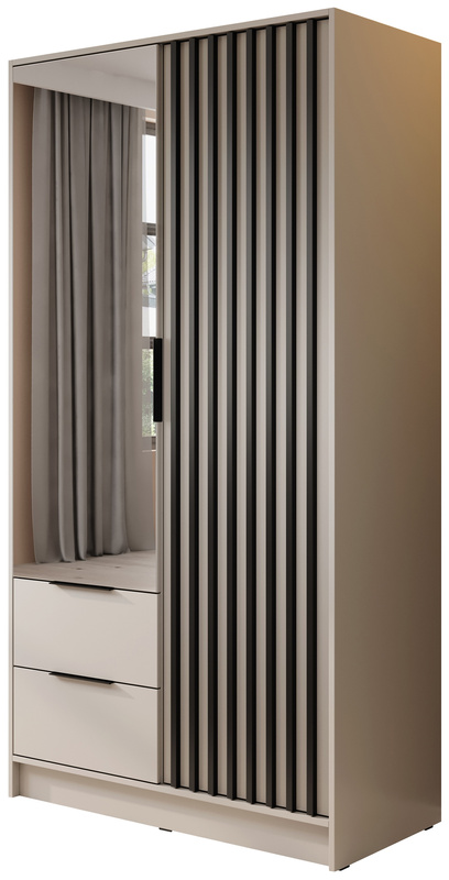 Szafa kaszmirowa z lustrem i szufladami 105 cm KELLY