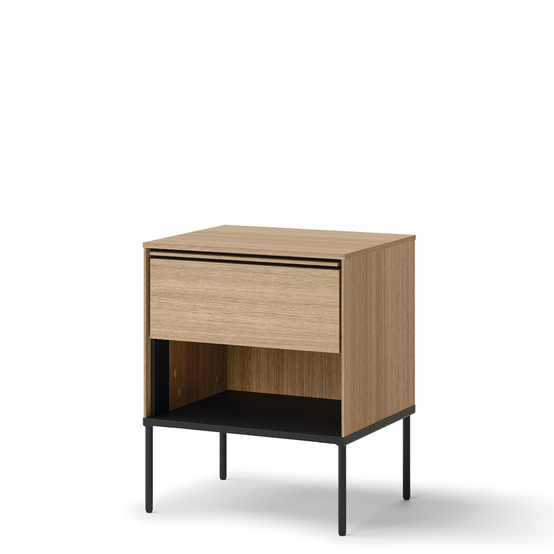 Szafka nocna 51 cm do sypialni VISSO dąb linearny