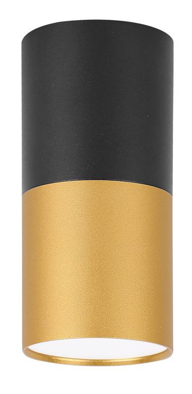 Oprawa sufitowa Tuba 12cm czarno-złota 1xGU10