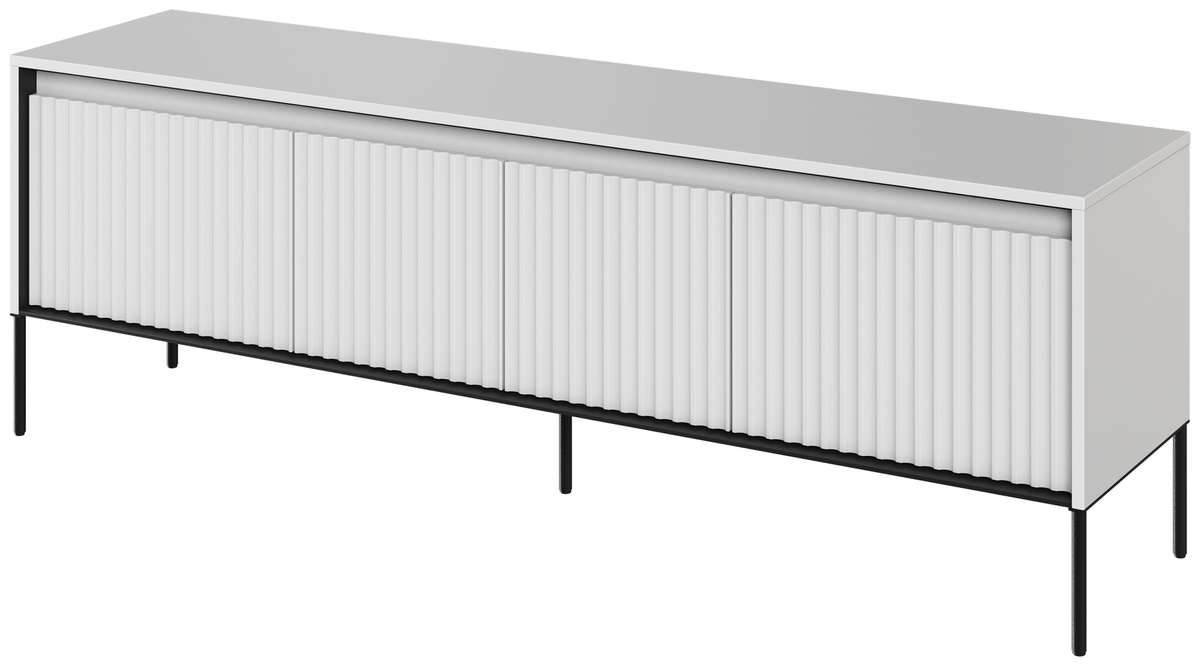 Szafka RTV do salonu na wysokich nóżkach z frezowanymi frontami TREND