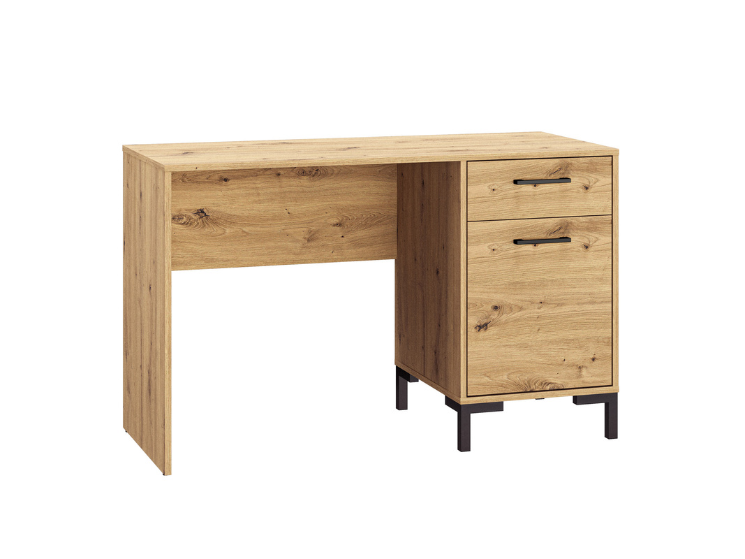 Drewniane biurko 120x51 cm NEVIO dąb artisan