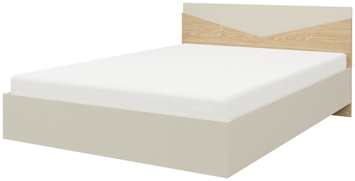 Łóżko do sypialni 140x200 cm AMADEO szary beż