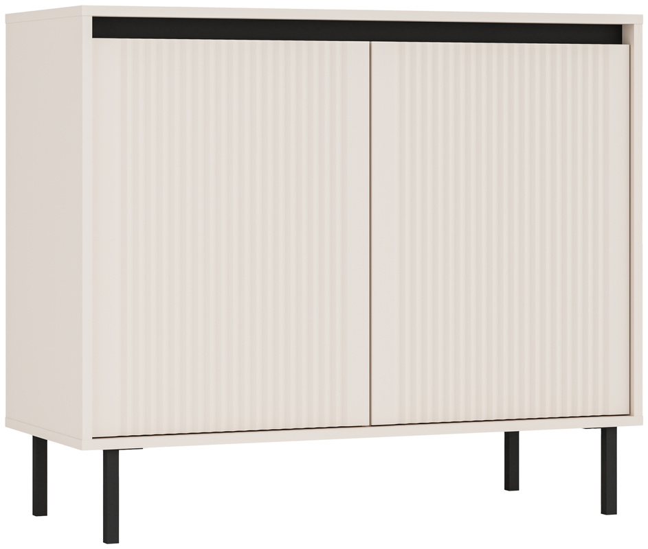 Dwudrzwiowa komoda do salonu z frezowanymi frontami 100 cm OMEGA