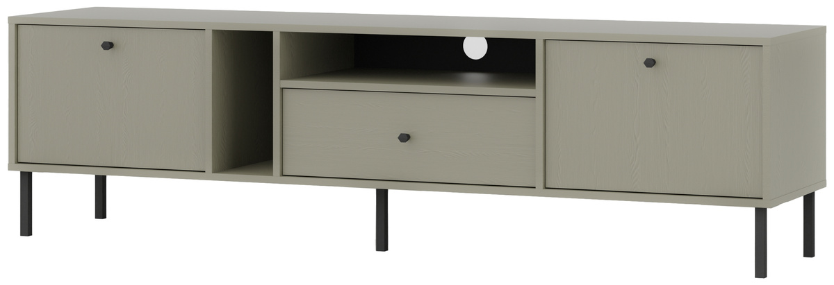 Nowoczesna szafka RTV 180 cm z szufladą i drzwiami TOKEN