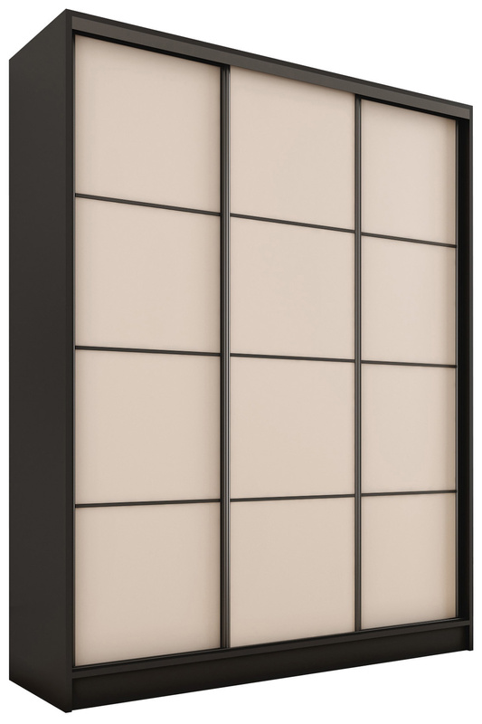 Nowoczesna szafa przesuwna do sypialni 150 cm beż piaskowy LOFT