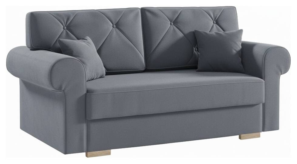 Nowoczesna szara dwuosobowa sofa do salonu CHEESE