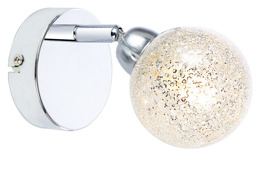 Srebrny kinkiet ścienny nad lustro do łazienki KALEIDOSCOPE metal