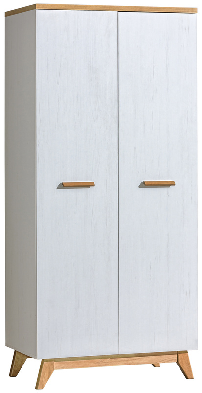 Skandynawska szafa dwudrzwiowa 85 cm SILVA