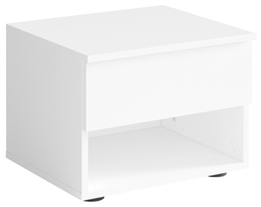 Szafka nocna do sypialni z szufladą FLORIS biała