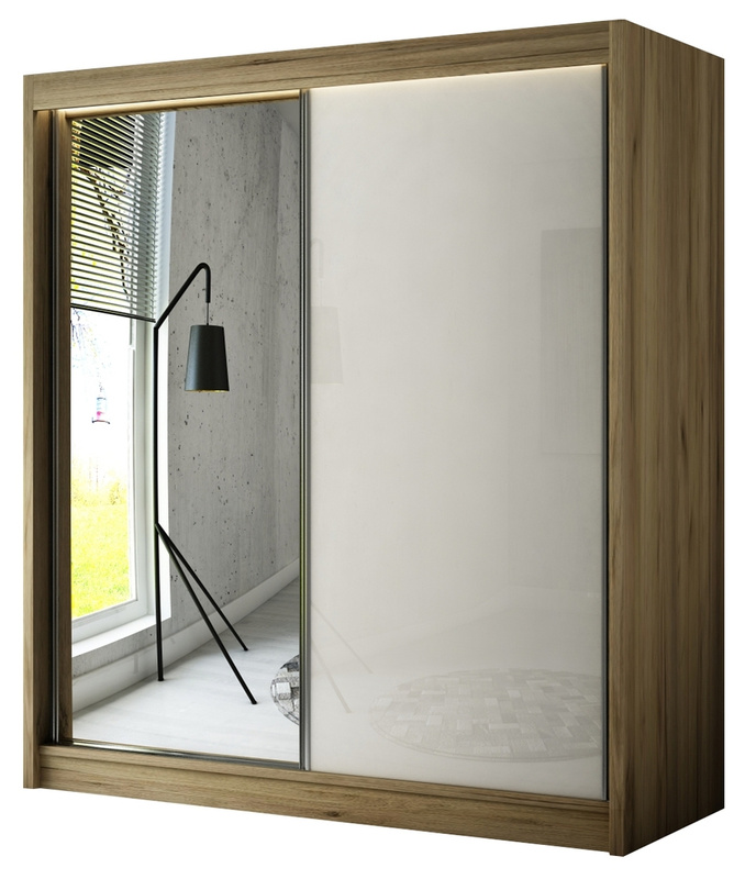 Nowoczesna szafa przesuwna z lustrem 200 cm VARENO