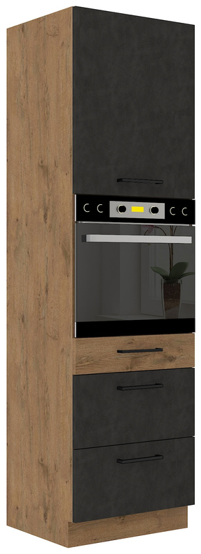 Wysoka szafka kuchenna pod zabudowę piekarnika z szufladami 60 cm VIKI