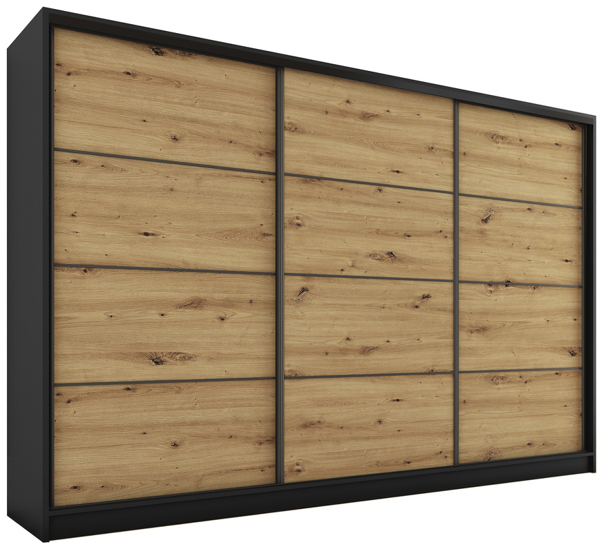 Szafa przesuwna 280 cm dąb artisan LOFT