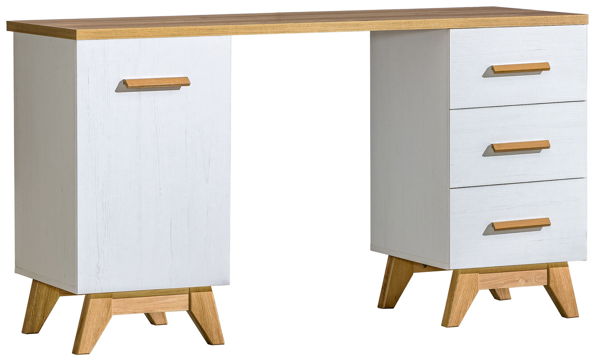 Biurko z szufladami w stylu skandynawskim 140 cm SILVA