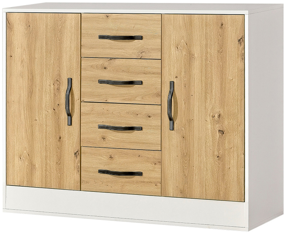 Nowoczesna komoda 120 cm do salonu z szufladami dwudrzwiowa PULSA